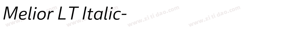Melior LT Italic字体转换